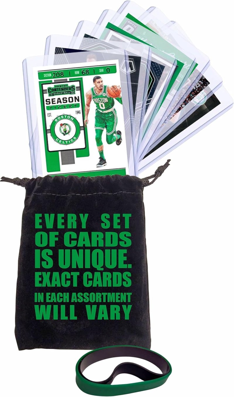 Chaser Boston Celtics Cards: Jayson Tatum, Al Horford, Brown, Porzingis, White, Simons, Pritchard, Bird ASSORTED Basketball Stars & GOATs Trading Card and Wristbands Gift Pack - Image 5